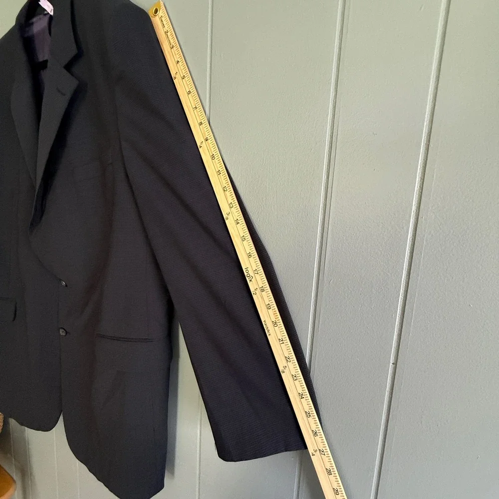 Jack Victor Reflex Stretch Blazer Mens 50L Big Tall Navy Wool Business Blazer